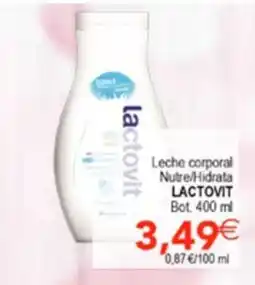 SPAR Lactovit leche corporal oferta