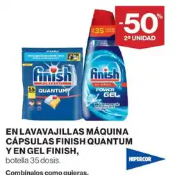 Hipercor Finish cápsulas quantum y gel finish oferta