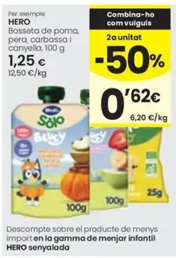 Caprabo Hero bosseta de poma, pera, carbassa i canyella oferta