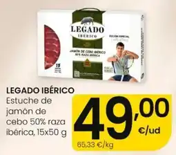 Eroski Legado Ibérico jamón de cebo 50% raza ibérica oferta