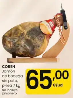 Eroski Coren jamón de bodega sin pata oferta