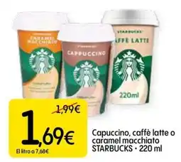 Dialprix starbucks capuccino, caffè latte o caramel macchiato oferta