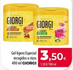 SPAR Lanzarote Giorgi gel ligero especial recogidos o rizos oferta