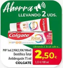 SPAR Lanzarote Colgate Dentífrico Total Antidesgaste oferta