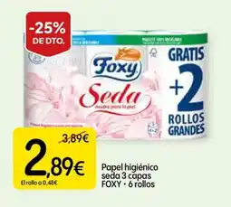 Dialprix Foxy papel higiénico seda 3 capas oferta