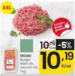 Eroski eroski burger meat de vacuno xxl oferta