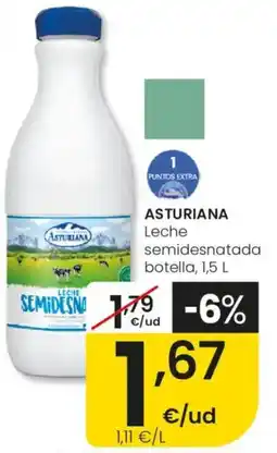 Eroski Asturiana leche semidesnatada oferta