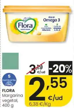 Eroski Flora margarina vegetal oferta
