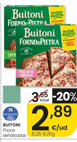 Eroski Buitoni Pizzas señalizadas oferta