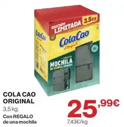 Hipercor Cola Cao original oferta