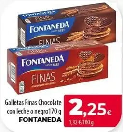 SPAR Lanzarote Fontaneda galletas finas chocolate con leche o negro oferta