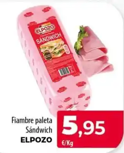 SPAR Lanzarote Elpozo fiambre paleta sándwich oferta