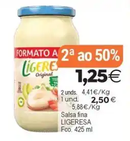 Supermercados Aquí Ligeres salsa fina oferta