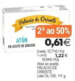 Supermercados Aquí Palacio de Oriente atún en aceite de girasol oferta