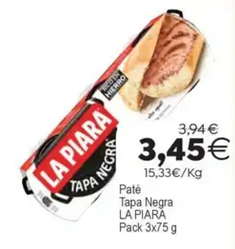 La Piara paté tapa negra