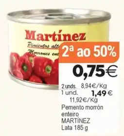 Supermercados Aquí Martínez pimiento morrón entero oferta
