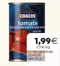Supermercados Aquí Cidacos tomate doble concentrado extra oferta