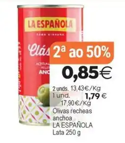Supermercados Aquí la española olivas recheas anchoa oferta