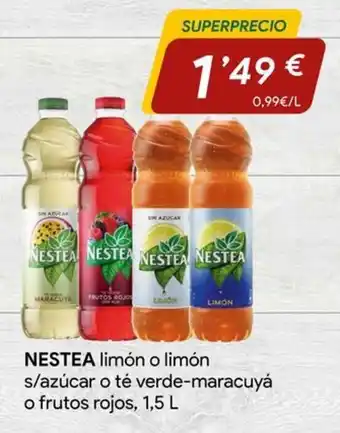 Nestea limón o limón s/azúcar o té verde-maracuyá o frutos rojos