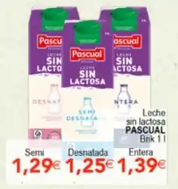 SPAR Pascual leche sin lactosa oferta