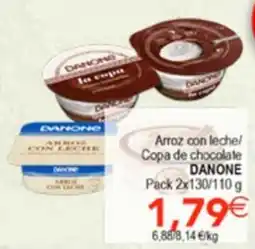 SPAR Danone arroz con leche copa de chocolate oferta