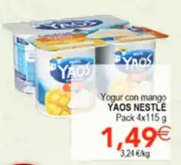 SPAR Yaos yogur con mango oferta