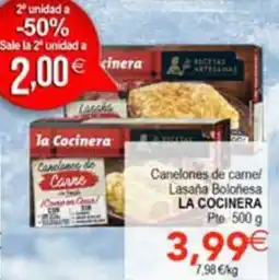 SPAR la Cocinera Canelones de carne/ Lasaña Boloñesa oferta