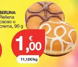 CashDiplo Berlina Rellena cacao o crema oferta