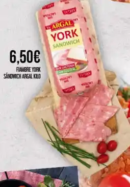 Claudio Argal fiambre york sandwich oferta