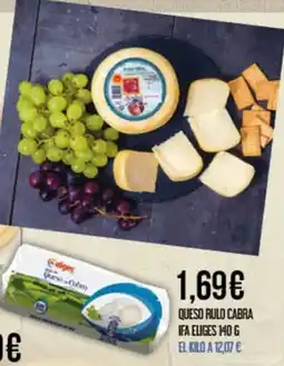 Claudio Ifa eliges queso rulo cabra oferta