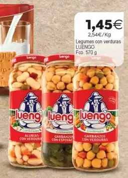 Supermercados Aquí Luengo legumes con verduras oferta