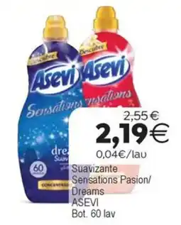 Supermercados Aquí Asevi Suavizante Sensations Pasion/Dreams oferta