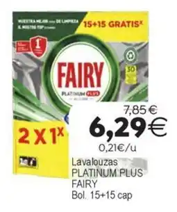 Supermercados Aquí Fairy lavalouzas platinum plus oferta