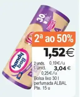 Supermercados Aquí handy bag bolsa liso 30 l perfumada oferta