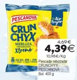 Supermercados Aquí Pescanova crunchyx merluza con rebozado xtremo oferta