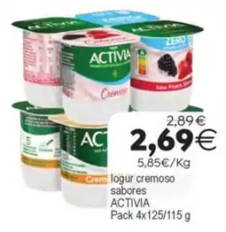 Supermercados Aquí Activia yogur cremoso sabores oferta