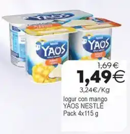 Supermercados Aquí Yaos logur con mango oferta