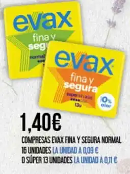 Claudio evax compresas fina y segura normal oferta