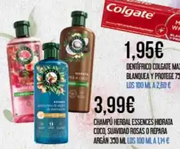 Claudio Champu herbalk essences hidrata coco suavidad rosas o repera argan oferta