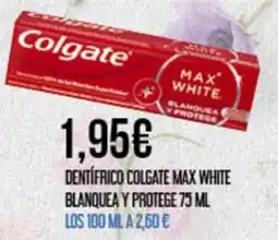 Claudio Colgate dentífrico max white blanquea y protege oferta