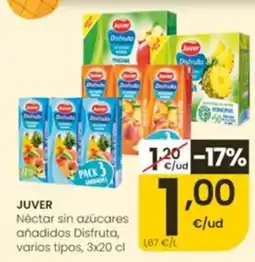 Eroski Juver nectar sin azúcares añadidos disfruta oferta
