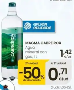 Eroski Magma cabreiroa agua mineral con gas oferta