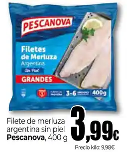 Unide Market Pescanova filetes de merluza argentina sin piel oferta