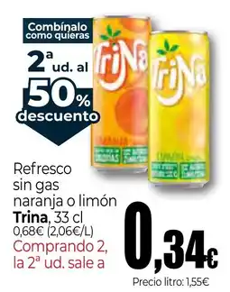 Unide Market Trina refresco sin gas naranja o limón oferta