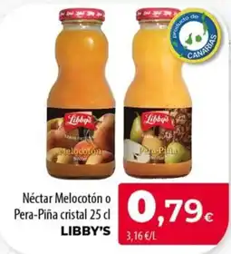 SPAR Lanzarote Libby's nectar melocotón o pera-piña oferta