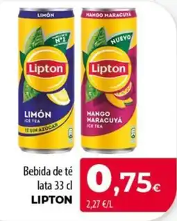 SPAR Lanzarote Lipton bebida de té oferta