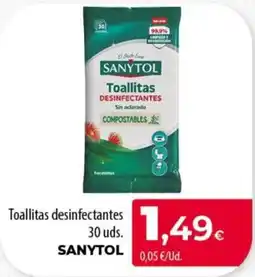 SPAR Lanzarote Sanytol toallitas desinfectantes oferta