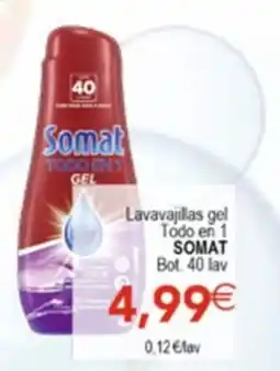 SPAR Somat lavavajillas gel todo en 1 oferta