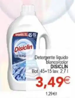 SPAR Disiclin detergente liquido blanco/color oferta
