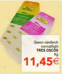 SPAR Tres Oscos queso sandwich normal/light oferta